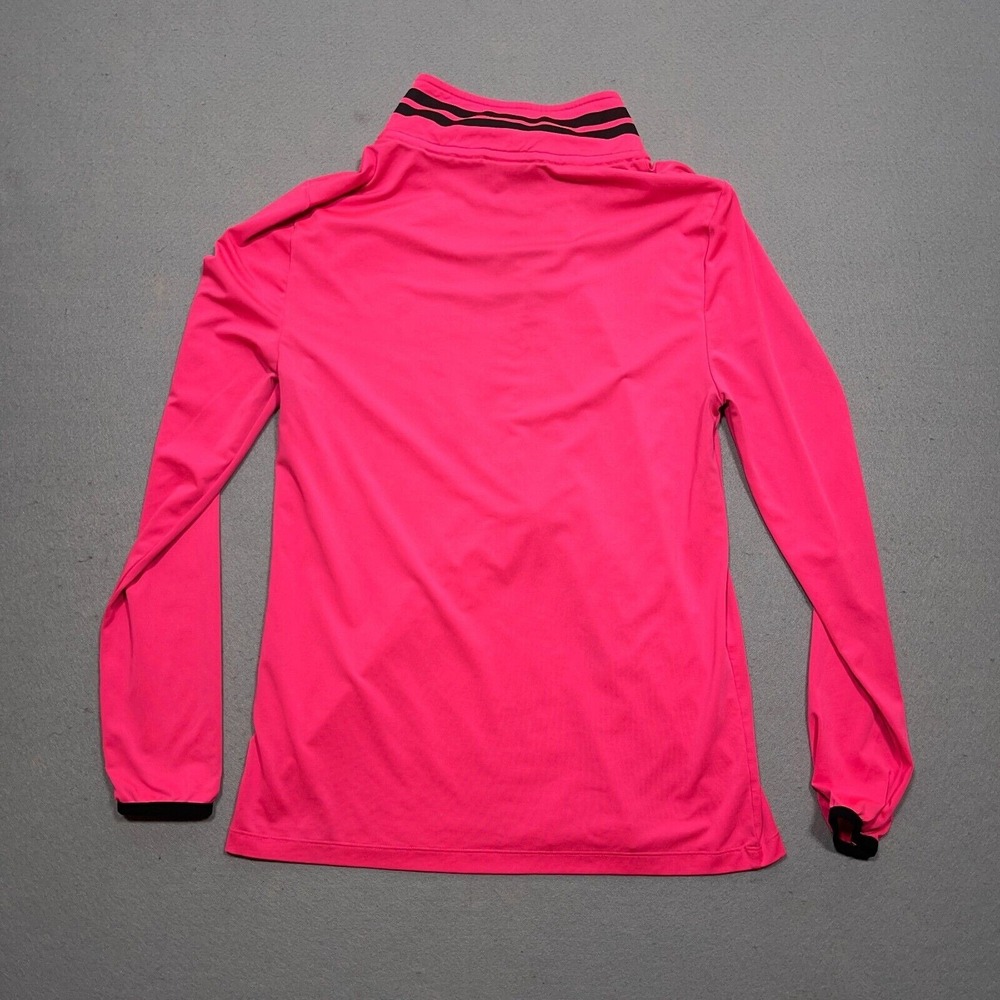 Pink Victoria Secret Pullover Women Medium Quarter Zip Neon Pink Athleisure Y2K - Picture 8 of 9